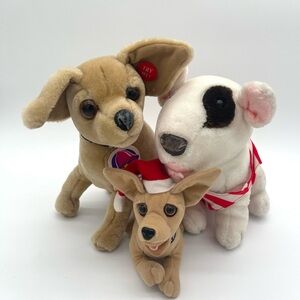 Vtg Spuds MacKenzie Stuffed Animal & Taco Bell Chihuahua Bud Light ￼